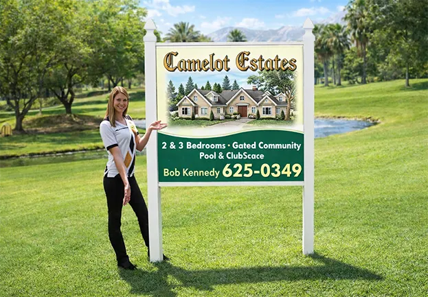 Commercial Real Estate Sign installed outdoors