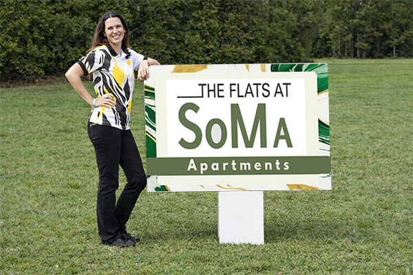 32x48 apartment signs for leasing, entrances, and regulated areas