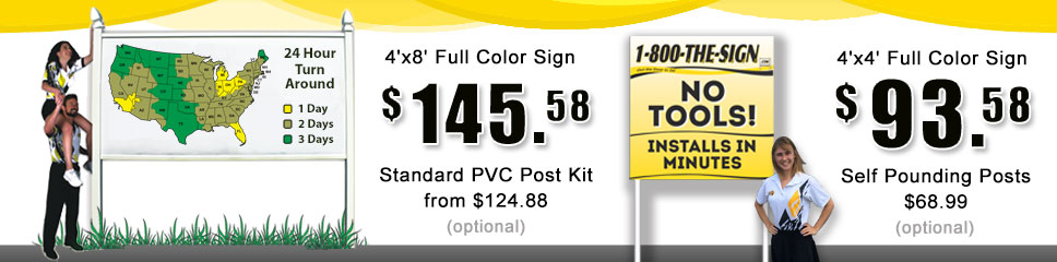 4x8 Commercial signs $145.58