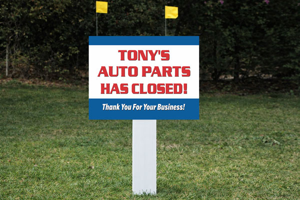 18x24 automobile signs for dealership promotions and vehicle displays