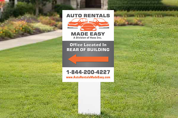 32x24 residential auction signs for property listings and bidder visibility