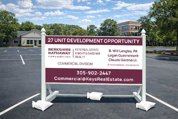 4x8 Berkshire Hathaway style sign mounted outdoors for maximum listing visibility