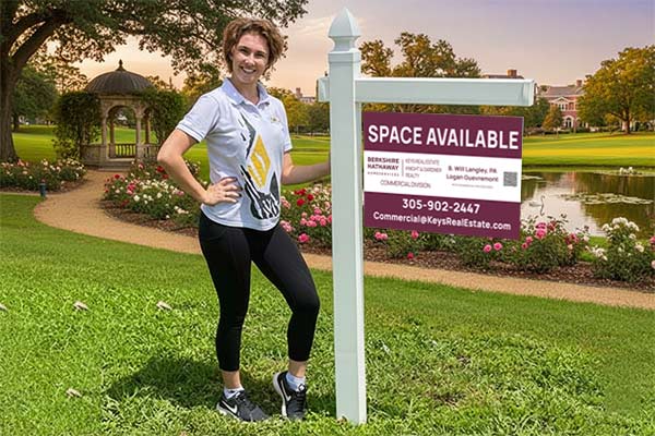 18x24 aluminum signs mounted with yard arm for long-term outdoor use