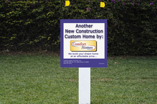 2x2 small auction lot signs for parcel marking and bidder navigation