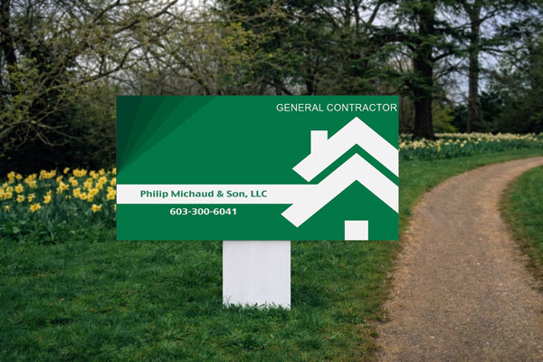 2x4 directional signs for guiding bidders to auction properties