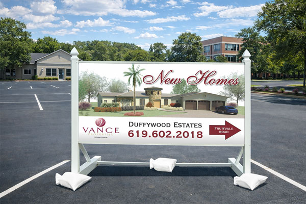 4x8 builder sign installed at construction site