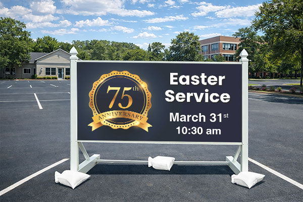 Church Signs installed outdoors