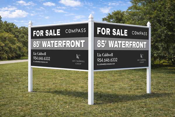 4x8 Compass sign installed outdoors