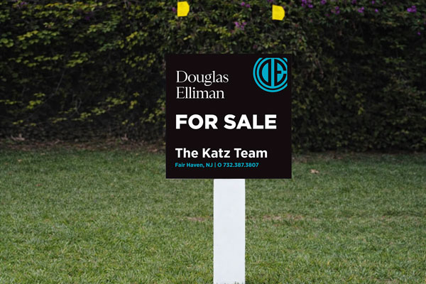 2x2 Douglas Elliman sign for lot marking and small directional placement
