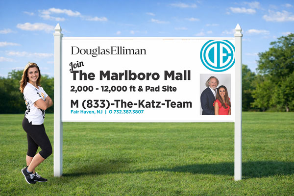 4x8 Douglas Elliman sign installed outdoors
