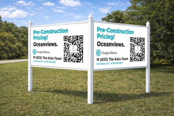 4x8 Douglas Elliman sign installed outdoors