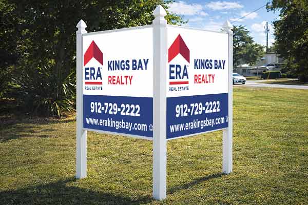 4x4 ERA sign mounted with PVC post kit