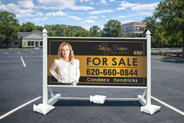 4x8 eXp Realty sign installed outdoors