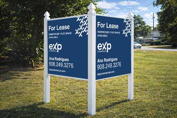 4x4 eXp sign mounted with Arrow post kit