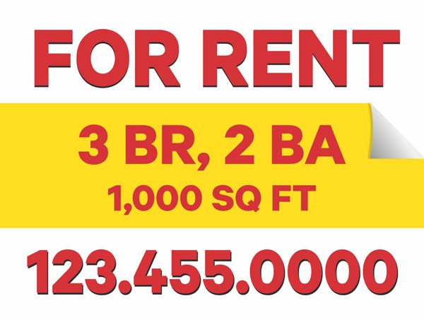 vinyl sign overlays used to update dates, times, and contact details