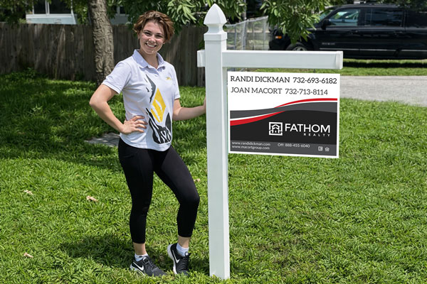 18x24 aluminum signs mounted with yard arm for long-term outdoor use