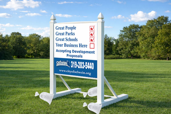 Preview of a 4×4 commercial site sign