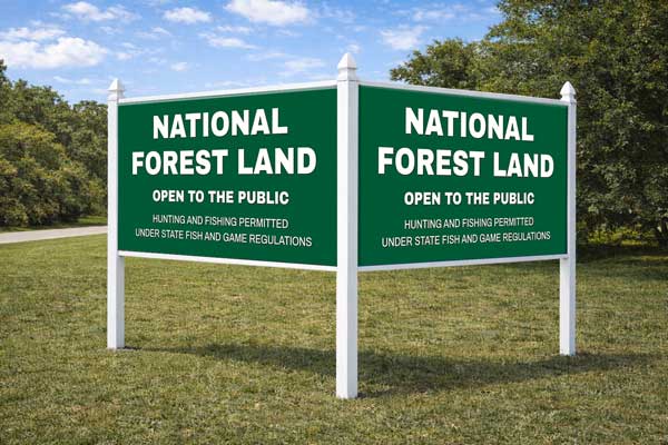 4x8 municipal site sign installed outdoors