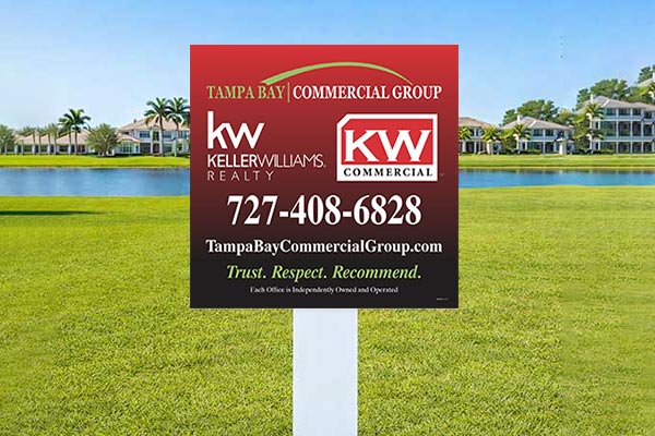 2x2 small auction lot signs for parcel marking and bidder navigation