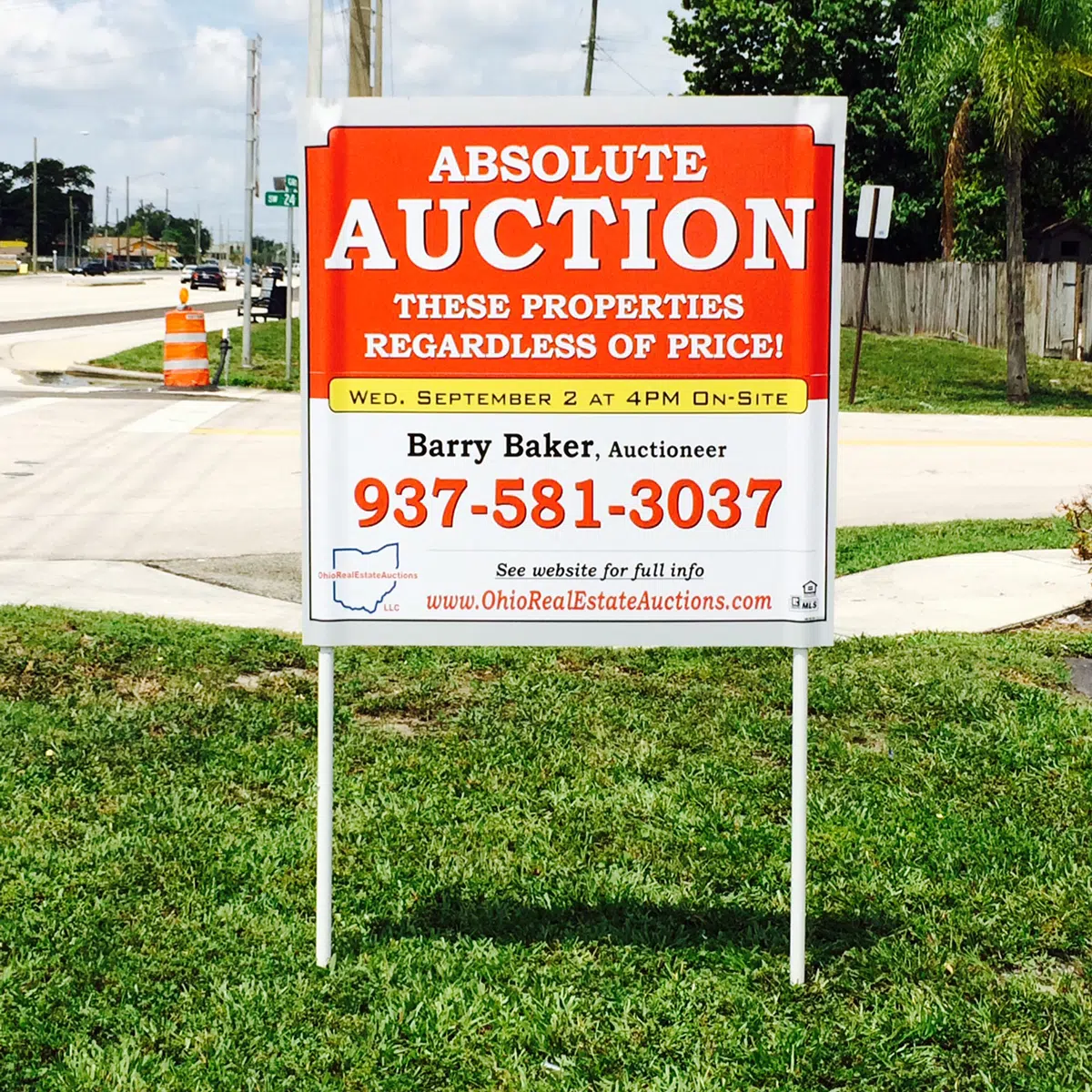 4x4 Real Estate sign with Metal Post Kit