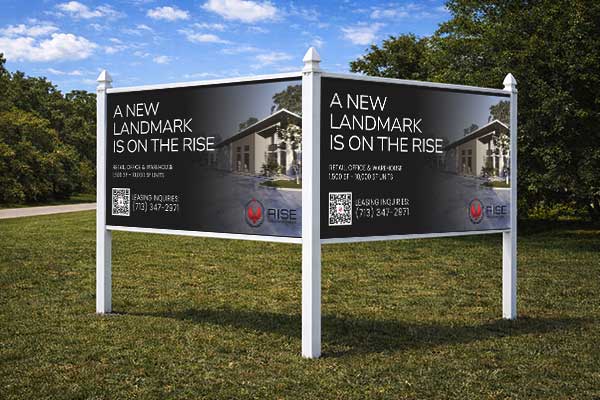 4x8 grand opening sign installed outdoors