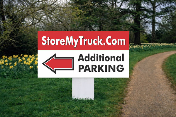 2x4 directional parking signs for traffic flow and lot guidance