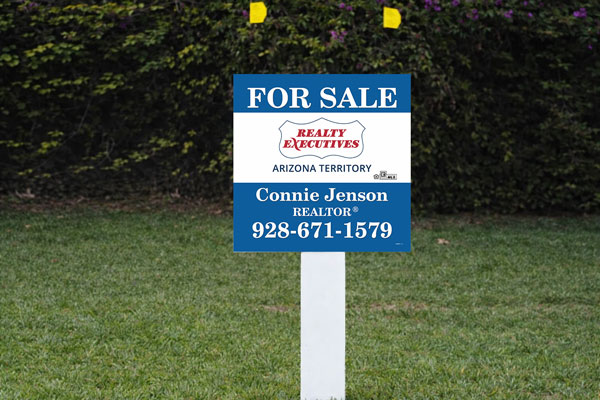 2x2 Realty Executives signs for lot marking and small directional placement