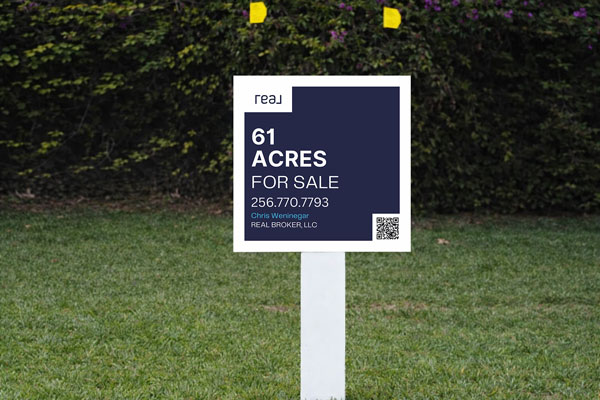 2x2 Real Broker signs for lot marking and small directional placement
