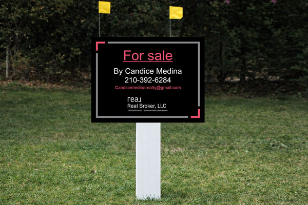 18x24 Real Broker yard sign for residential listings