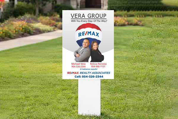 32x24 residential auction signs for property listings and bidder visibility