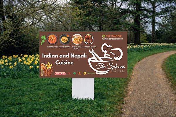 2x4 restaurant signs for parking and pickup guidance