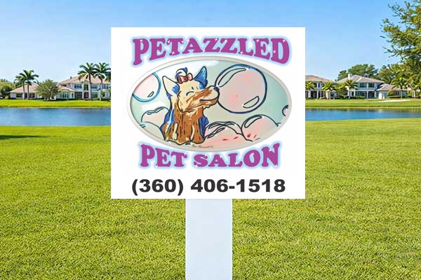 2x2 small auction lot signs for parcel marking and bidder navigation